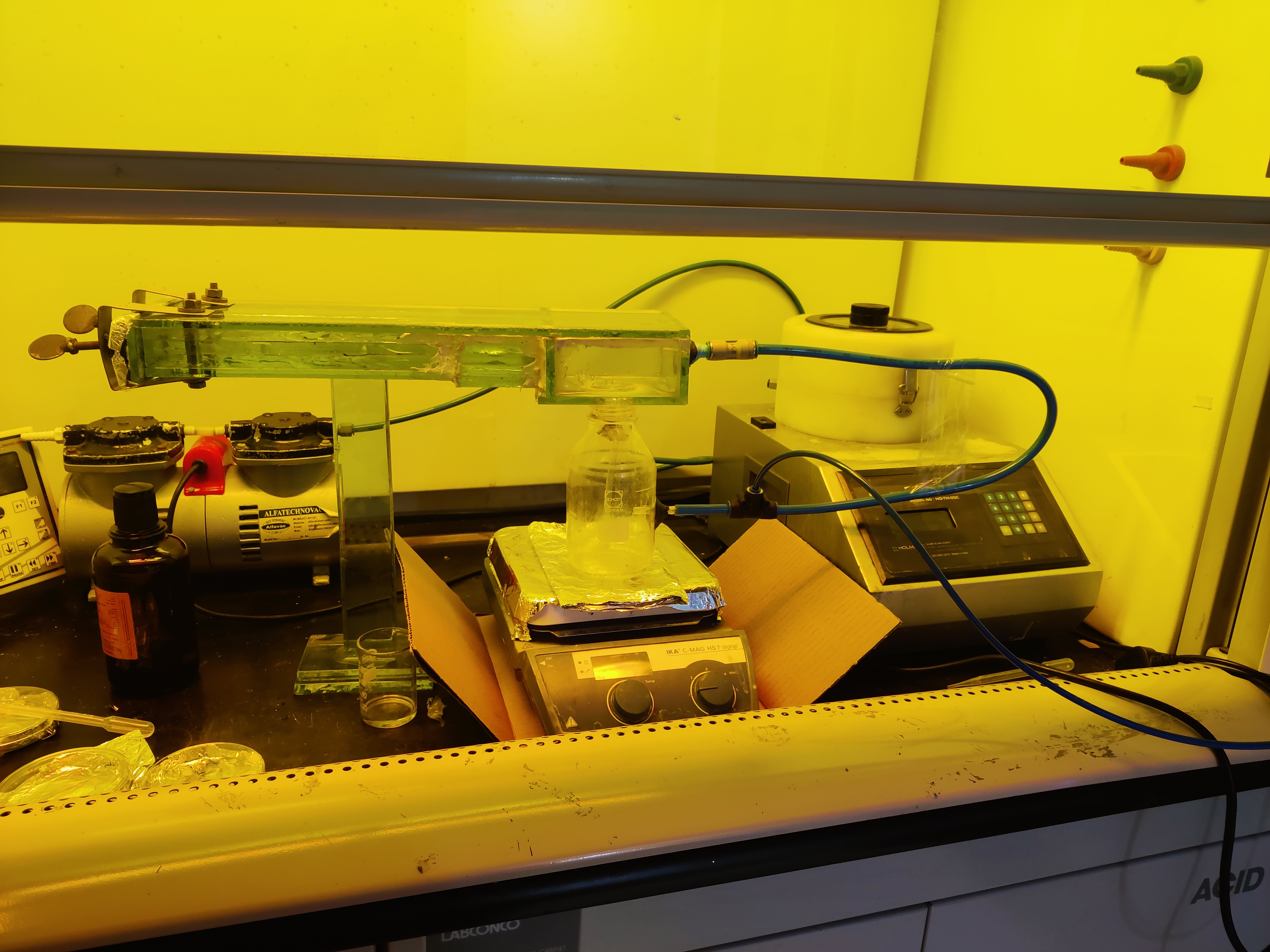 Working Setup During Experiment